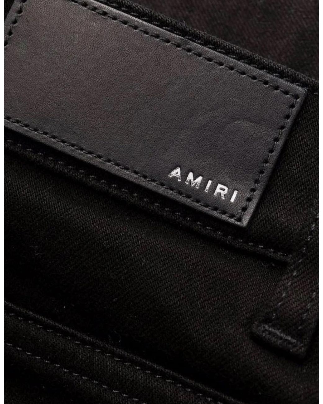 Amiri Black Slim Fit Thrasher Plus Denim Jeans for men