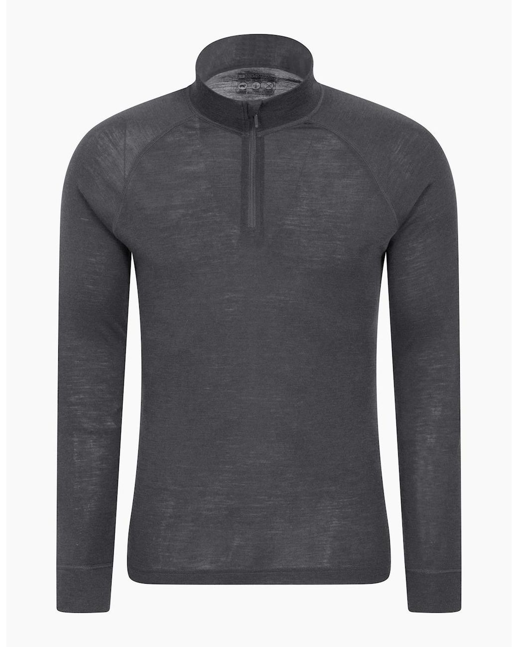 Mountain Warehouse Gray Merino Ii Base Layer Top for men