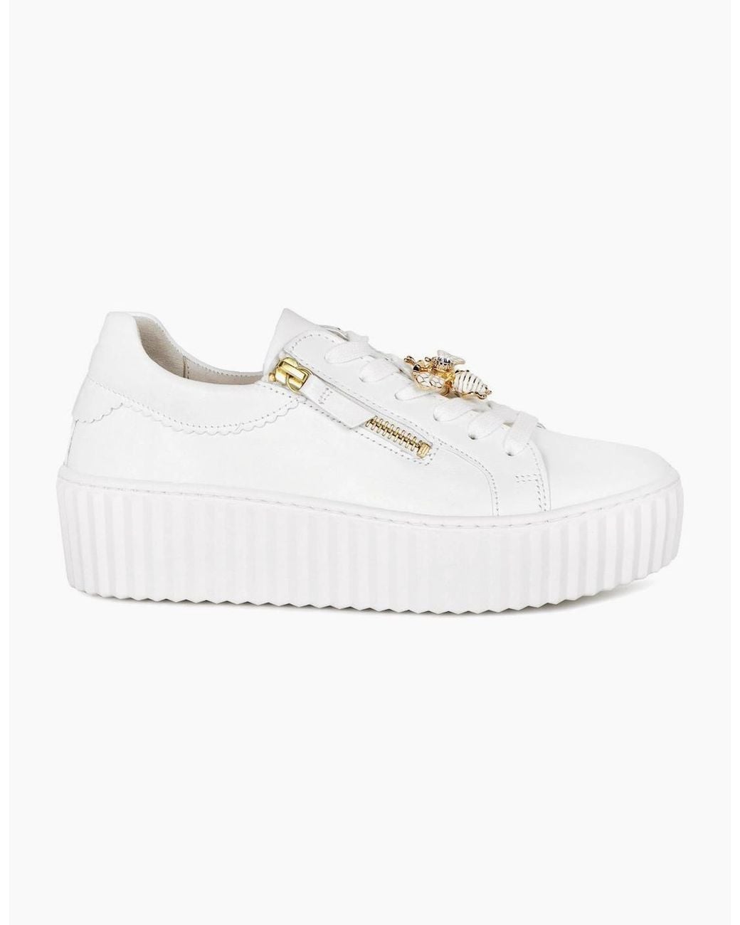 Gabor White Dotcom Trainers