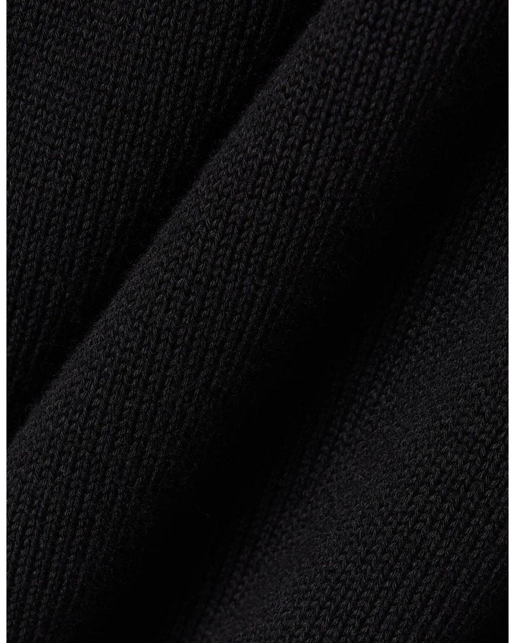 Lacoste Black Monochrome Jersey V Neck Sweater for men