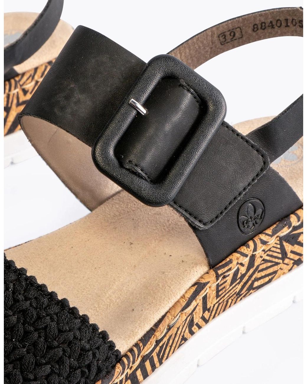 Rieker Black V3950-00 Sandals