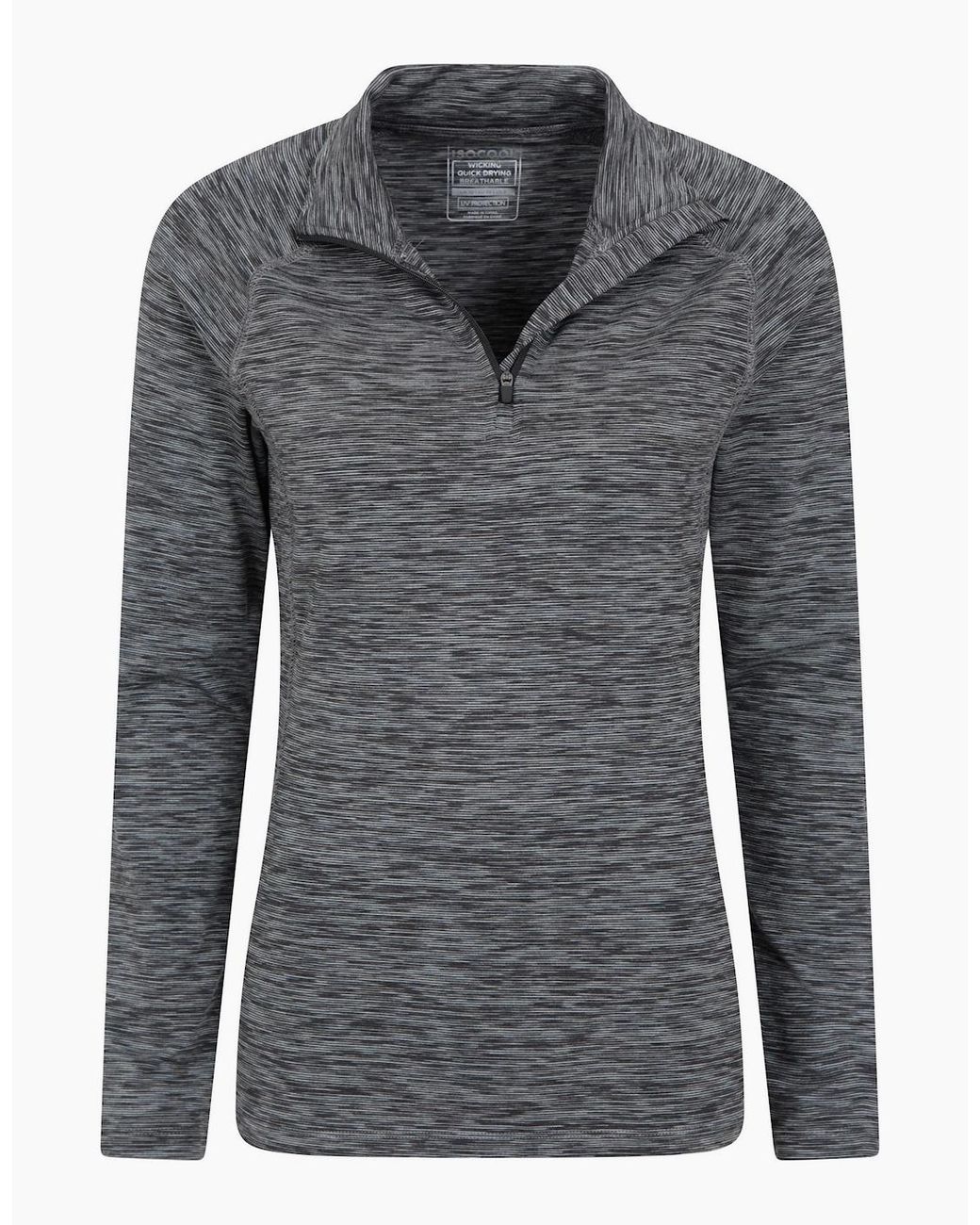 Mountain Warehouse Gray Ladies Bend & Stretch Half Zip Midlayer
