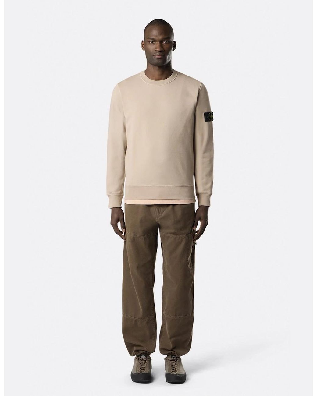 Stone Island Natural S0051 Compass Sweatshirt Sage for men