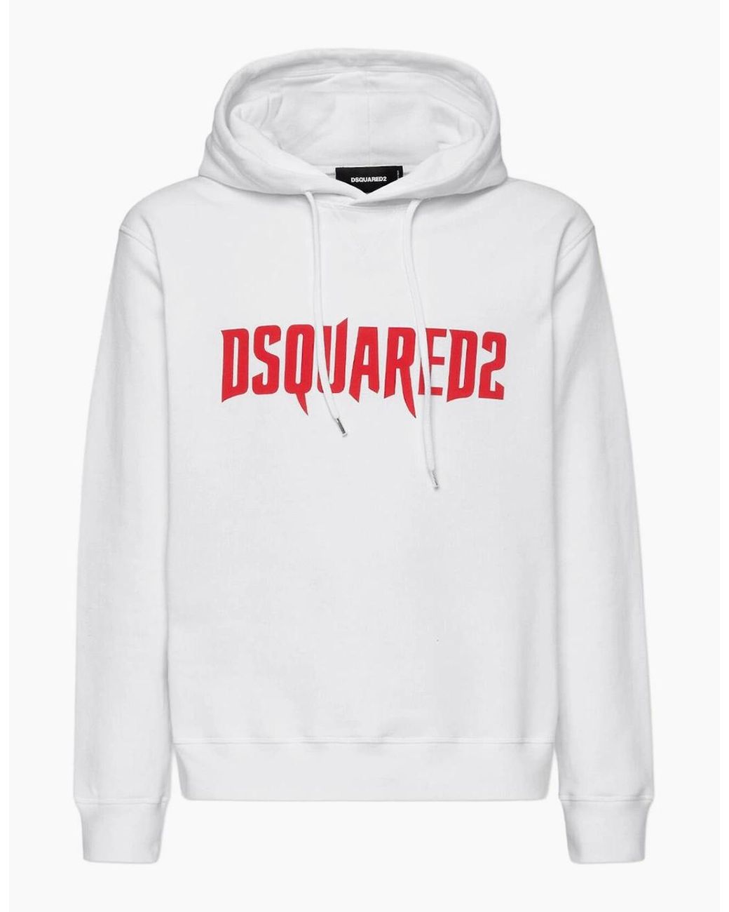 DSquared² White Horror Logo Print Hoodie for men