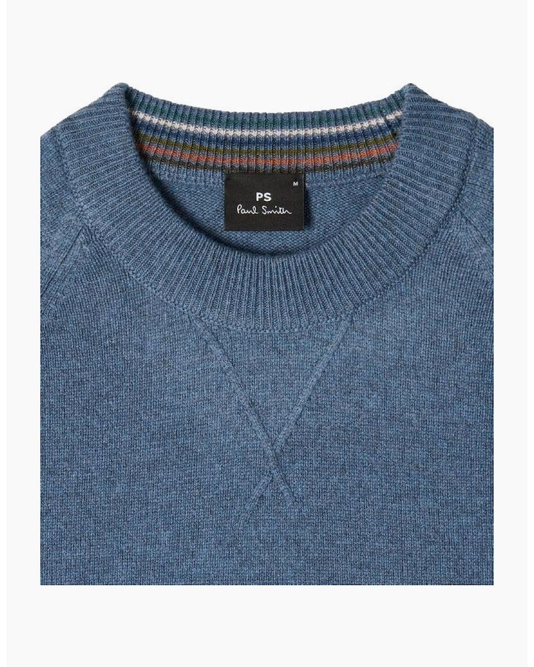 Paul Smith Blue Ps Crew Neck Sweater 46 for men