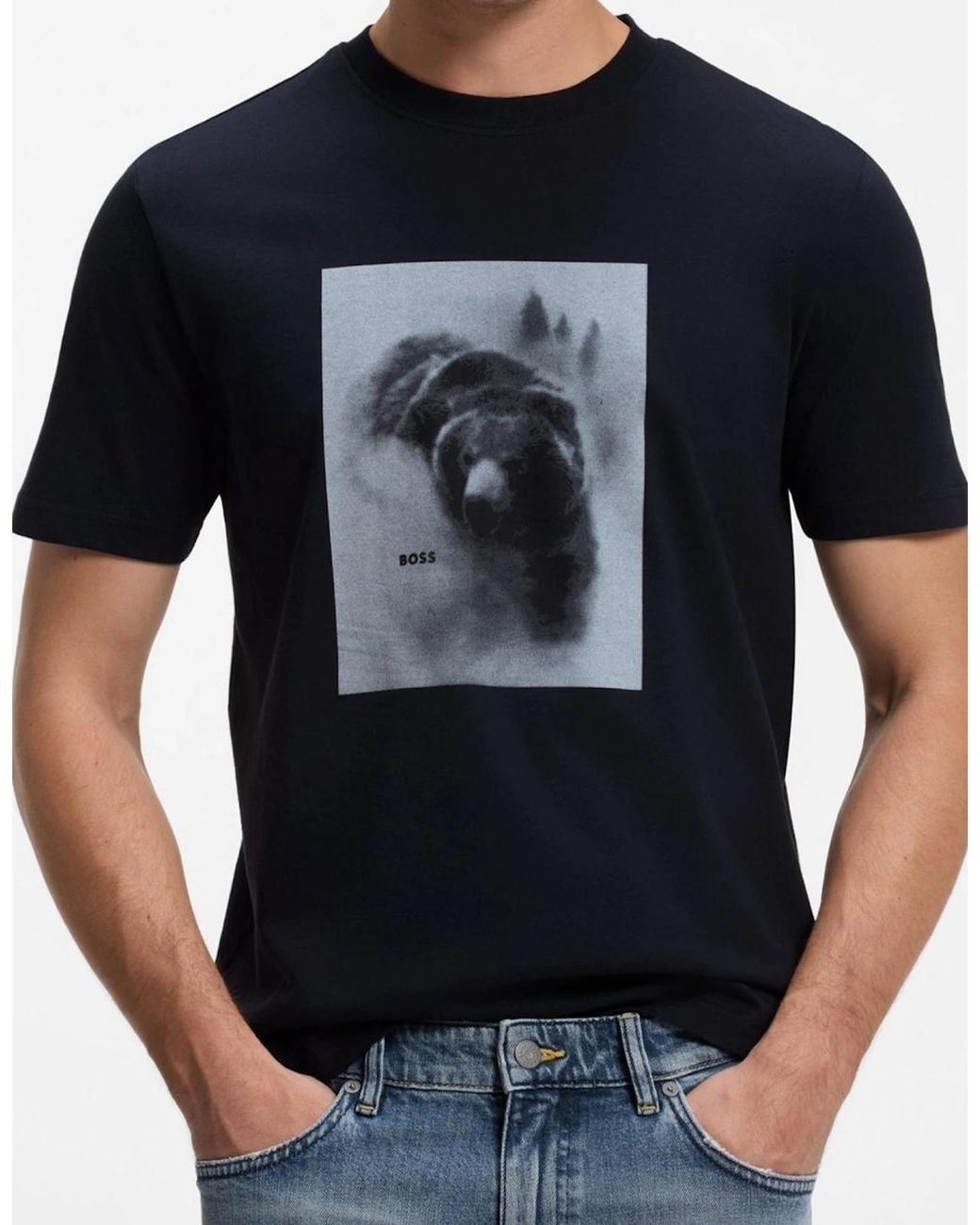 Boss Black Te-Being Graphic Bear Logo T-Shirt for men