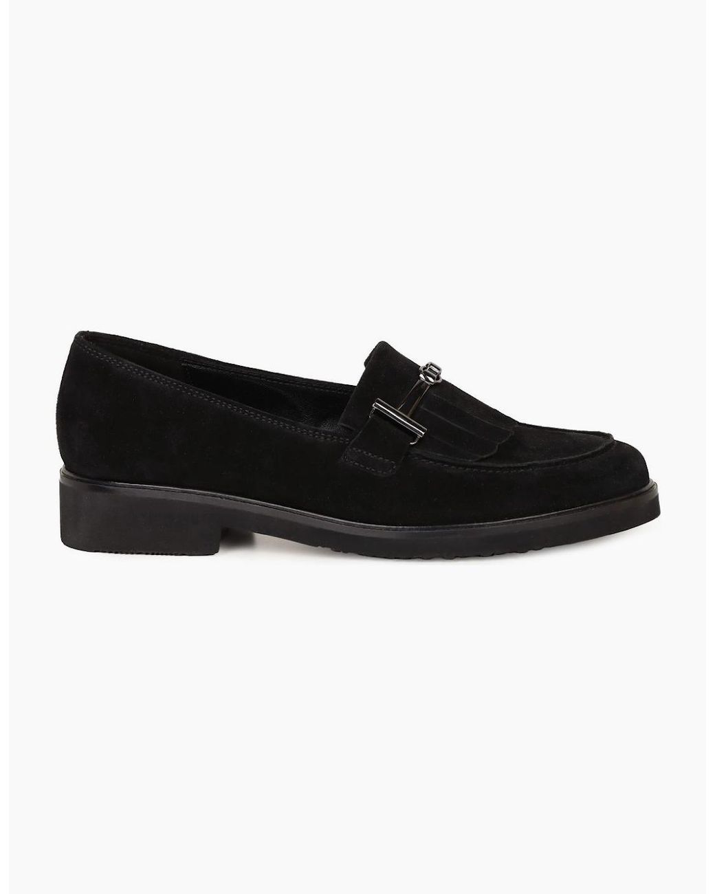 Gabor Black Leader Fringe Loafers