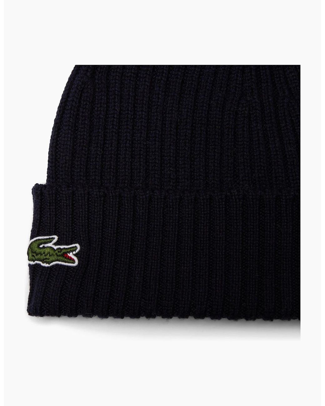 Lacoste Blue Rb0001 Knitted Wool Beanie