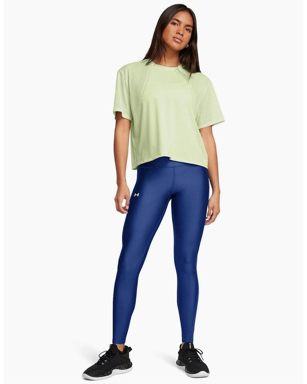 Under Armour Blue Vanish Solid Patterned Leggings