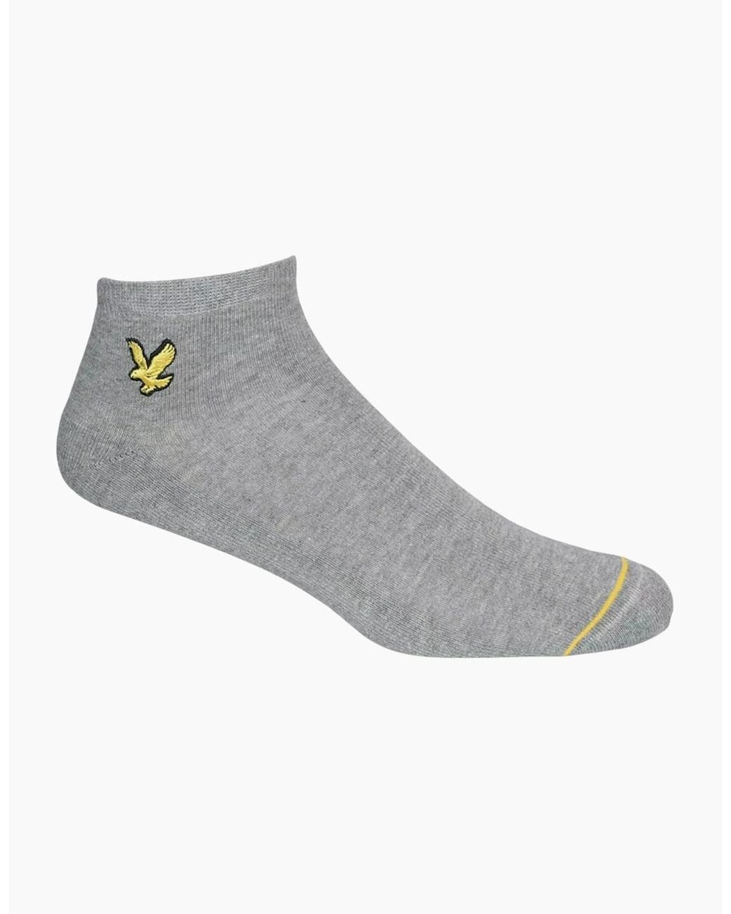 Lyle & Scott Black 3-Pack Ross Trainer Socks for men