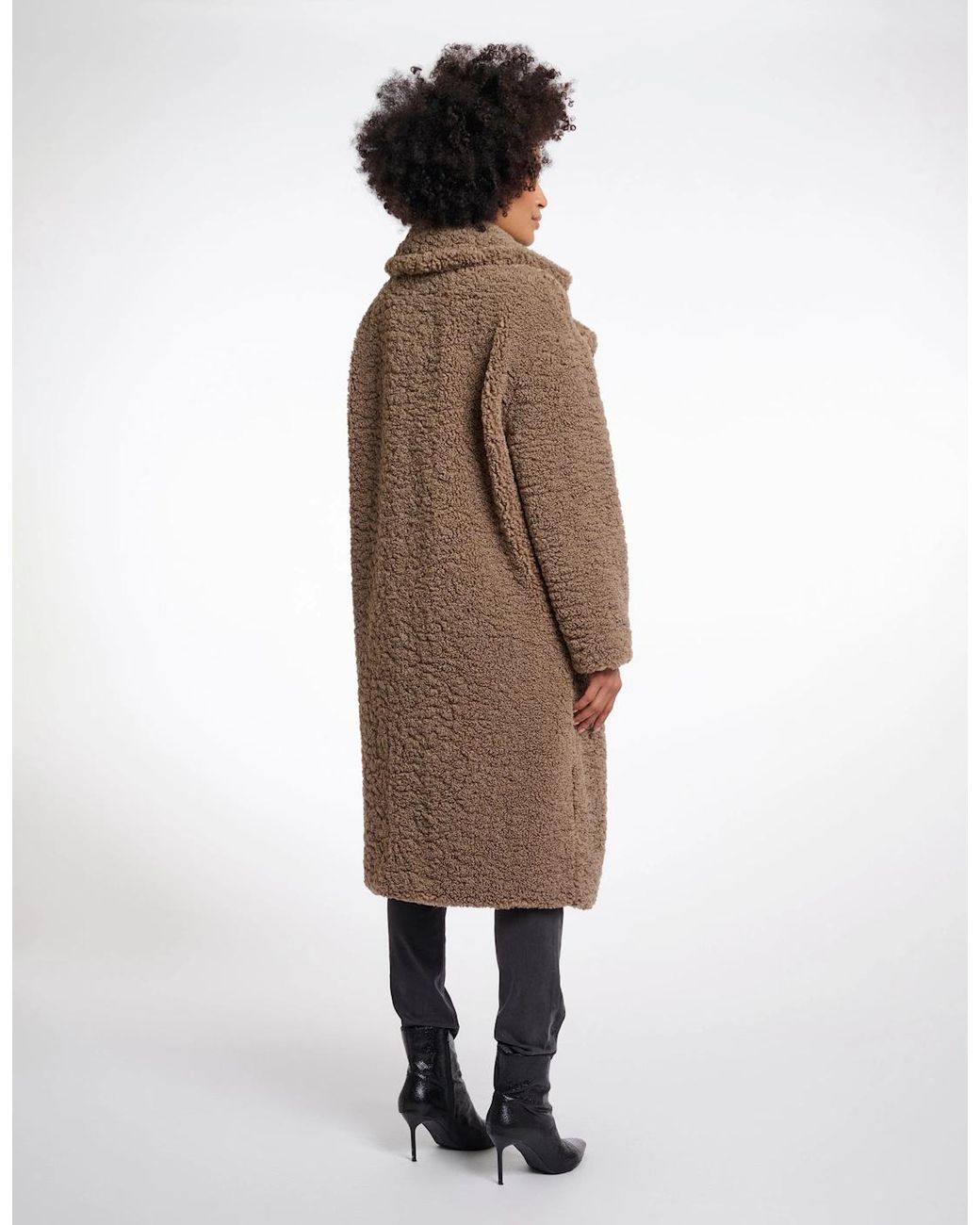 Rino & Pelle Natural Elicia Double Breasted Teddy Coat