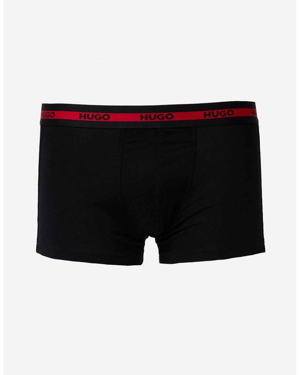 Boss Red Hugo Planet 3-Pack Stretch-Cotton Logo Waistband Trunks for men