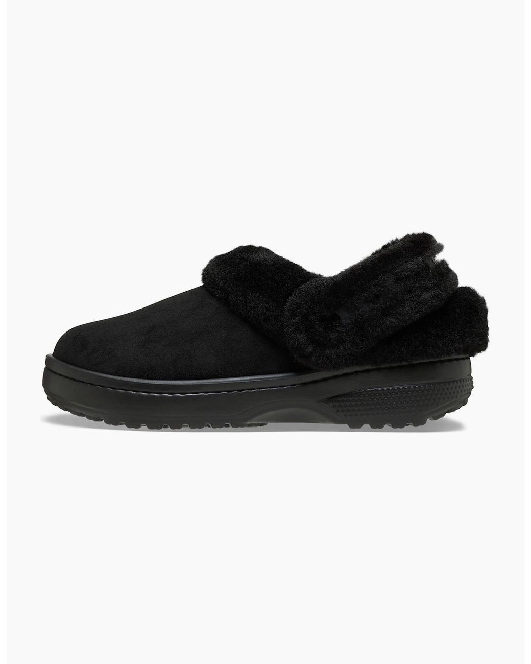 CROCSTM Black Unfurgettable Vegan Suede Polyester Clogs