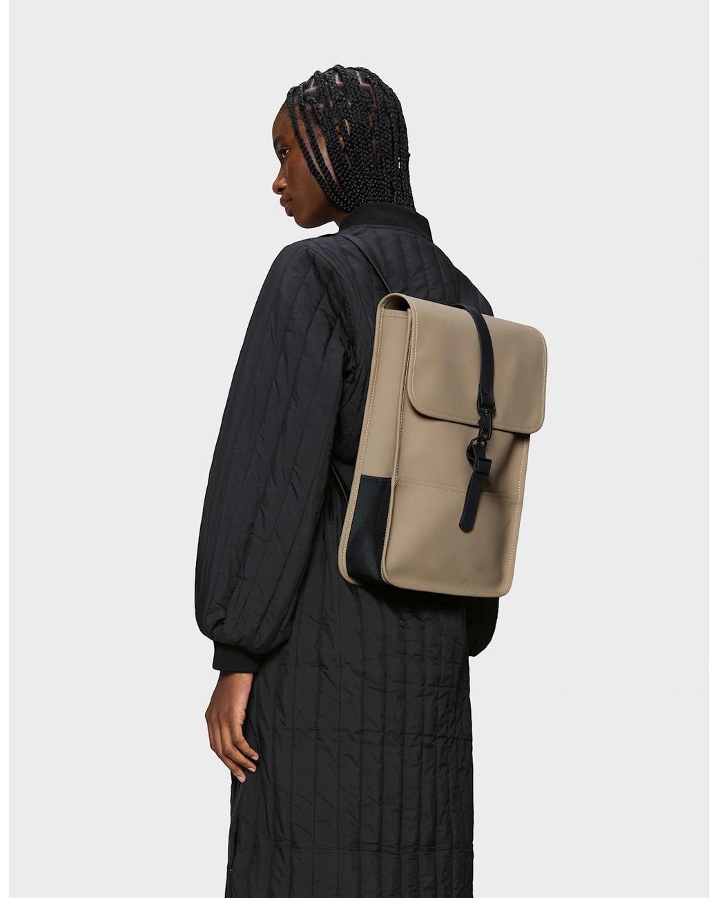 Rains Black Backpack Mini