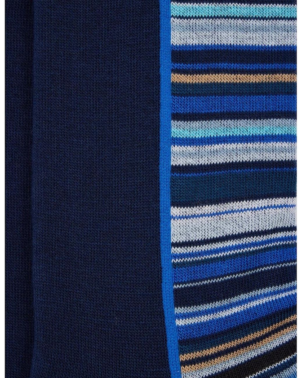 Paul Smith Blue Half Signature Socks 47 for men