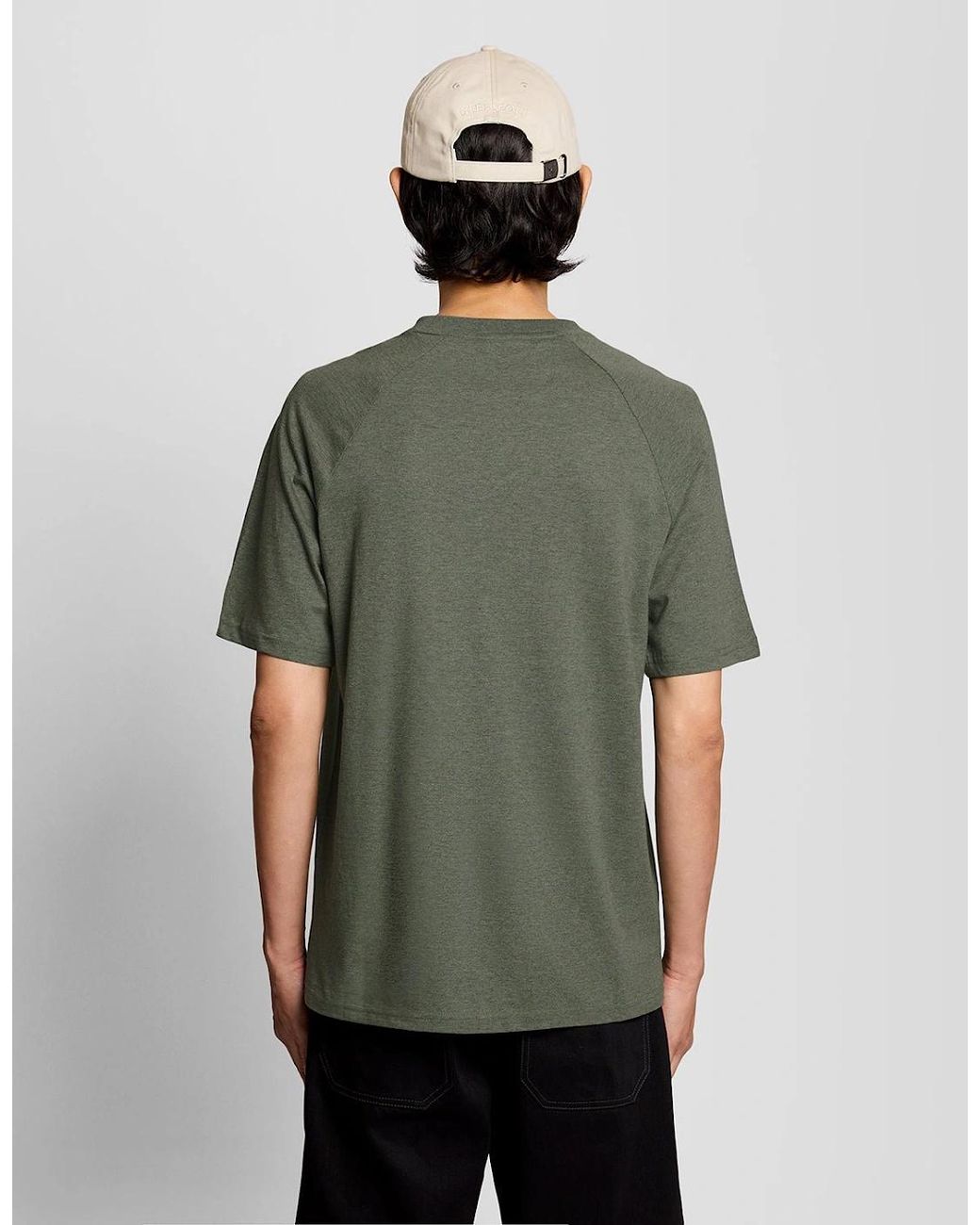 Lyle & Scott Green Marl Raglan T-Shirt for men