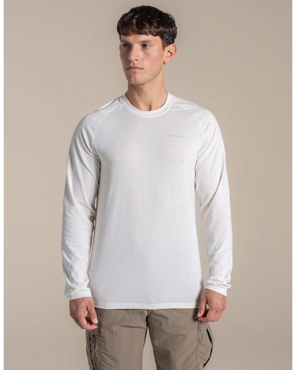 Craghoppers White Nour Nosilife Long-Sleeved T-Shirt for men