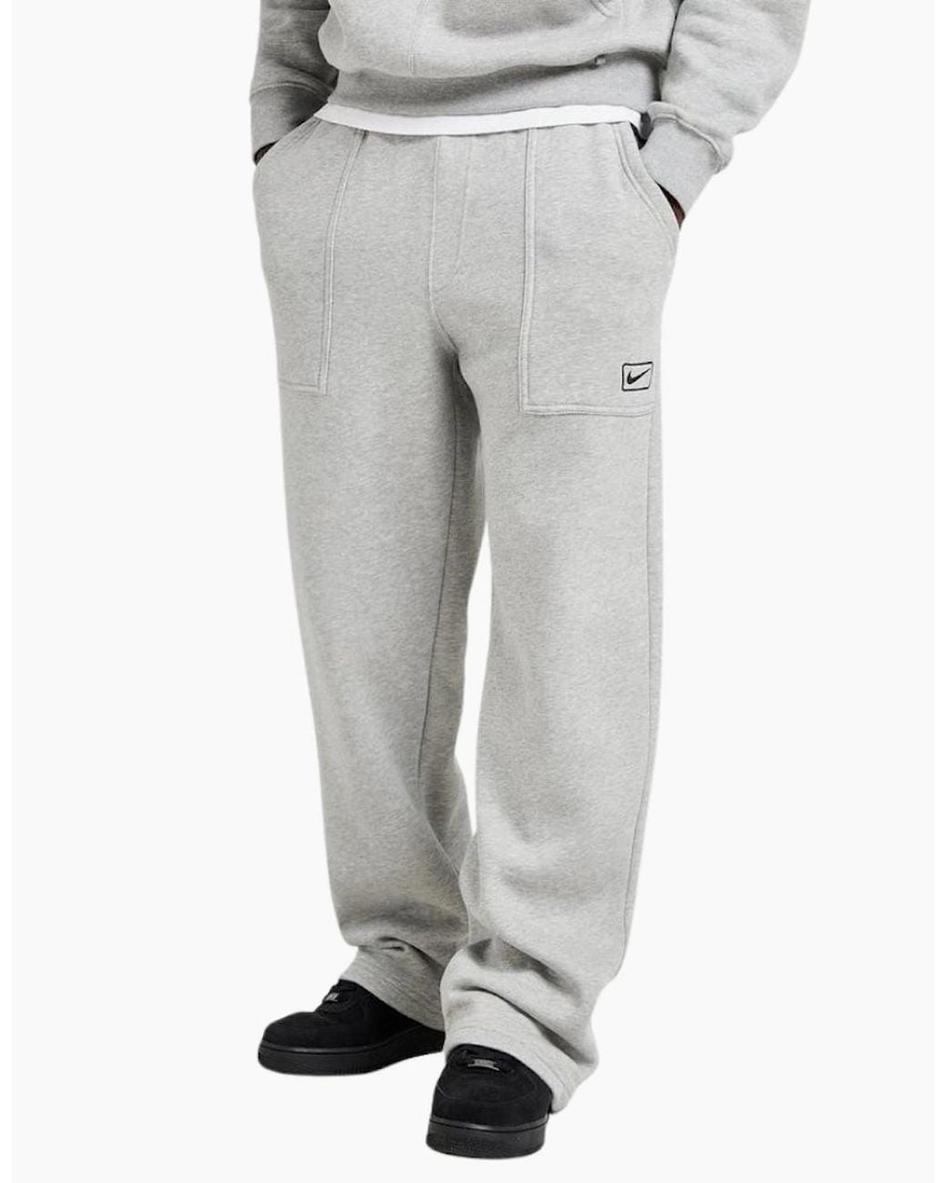 Nike Gray Street Fleece Track Pants for men