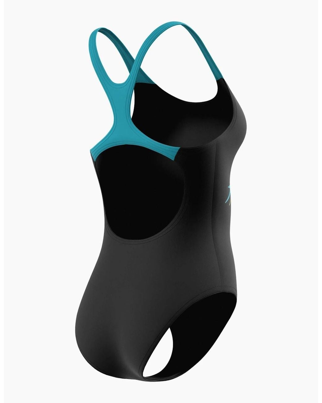 Speedo Black Ladies Medley Medalist Logo One Piece Swimsuit
