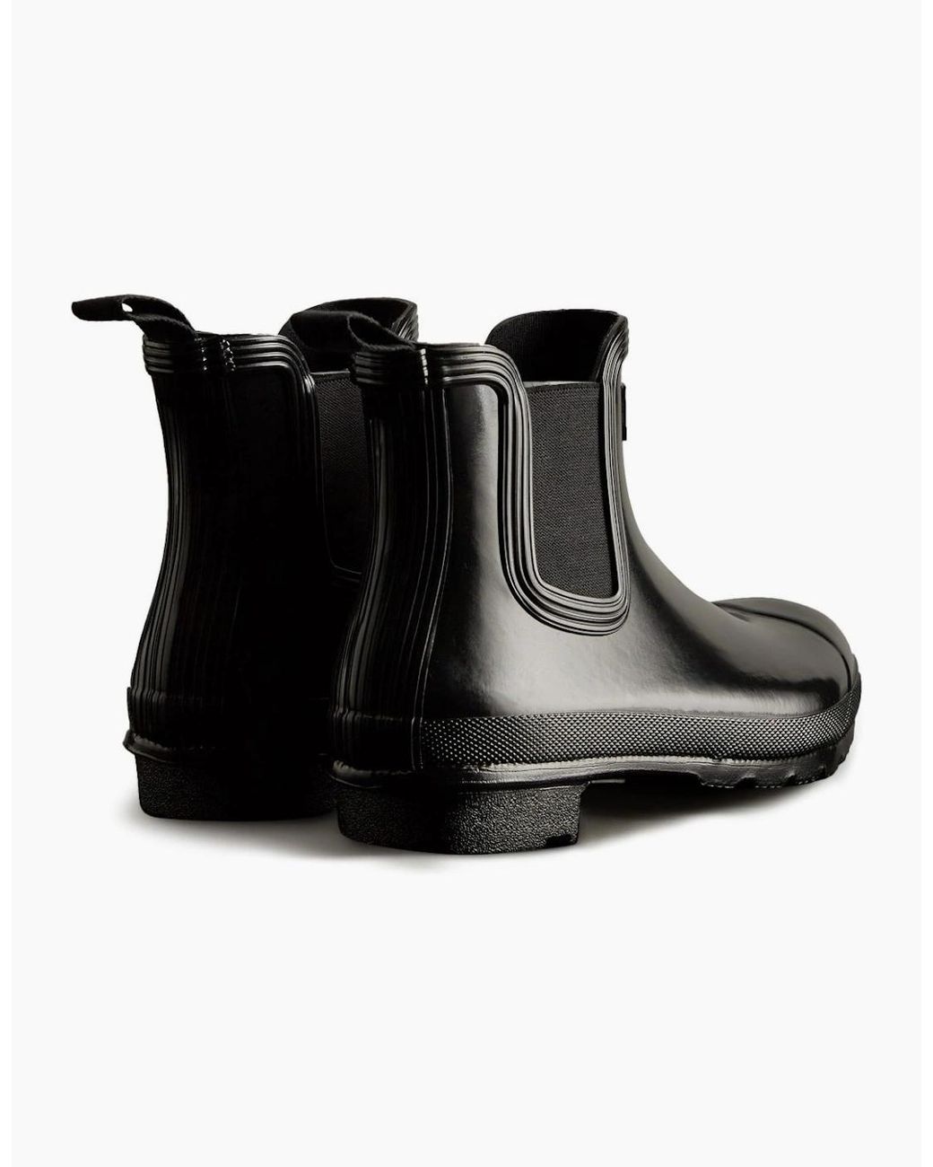 Hunter Black Original Chelsea Gloss Wellingtons
