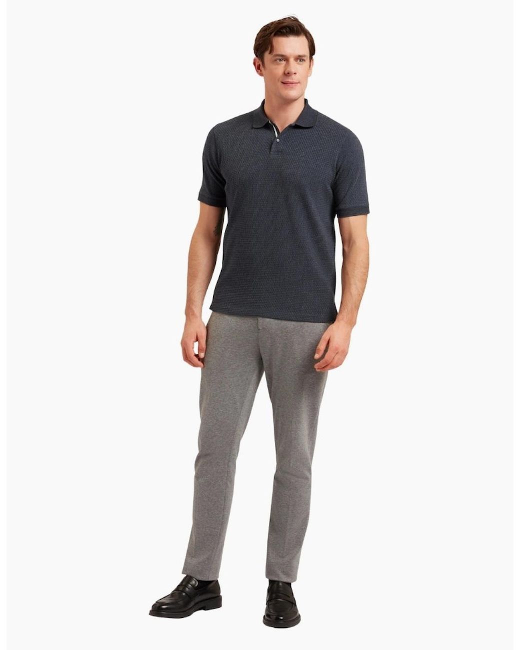 Ted Baker Blue Redman Regular Textured Polo Shirt for men