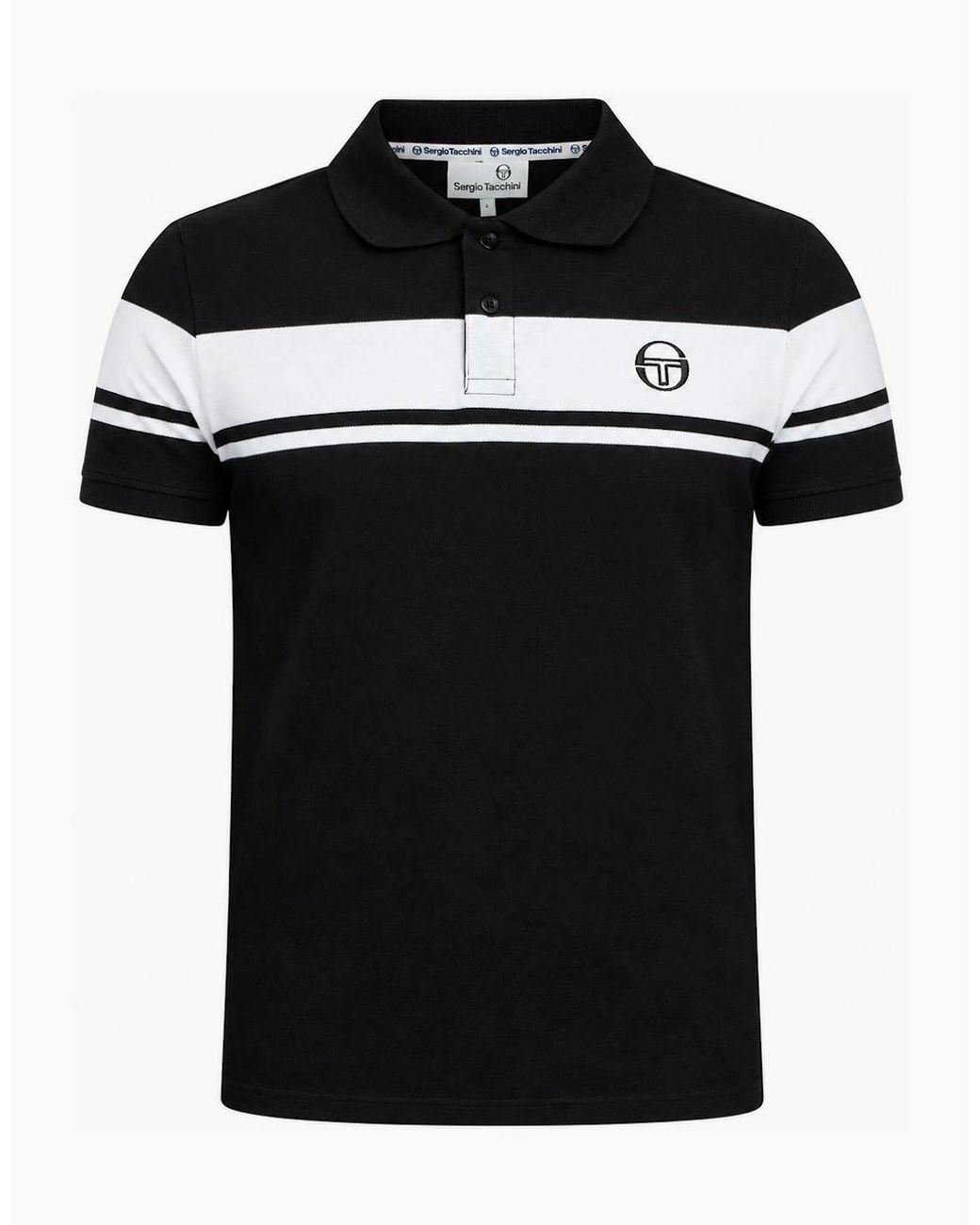 Sergio Tacchini Black Young Line Polo Shirt for men