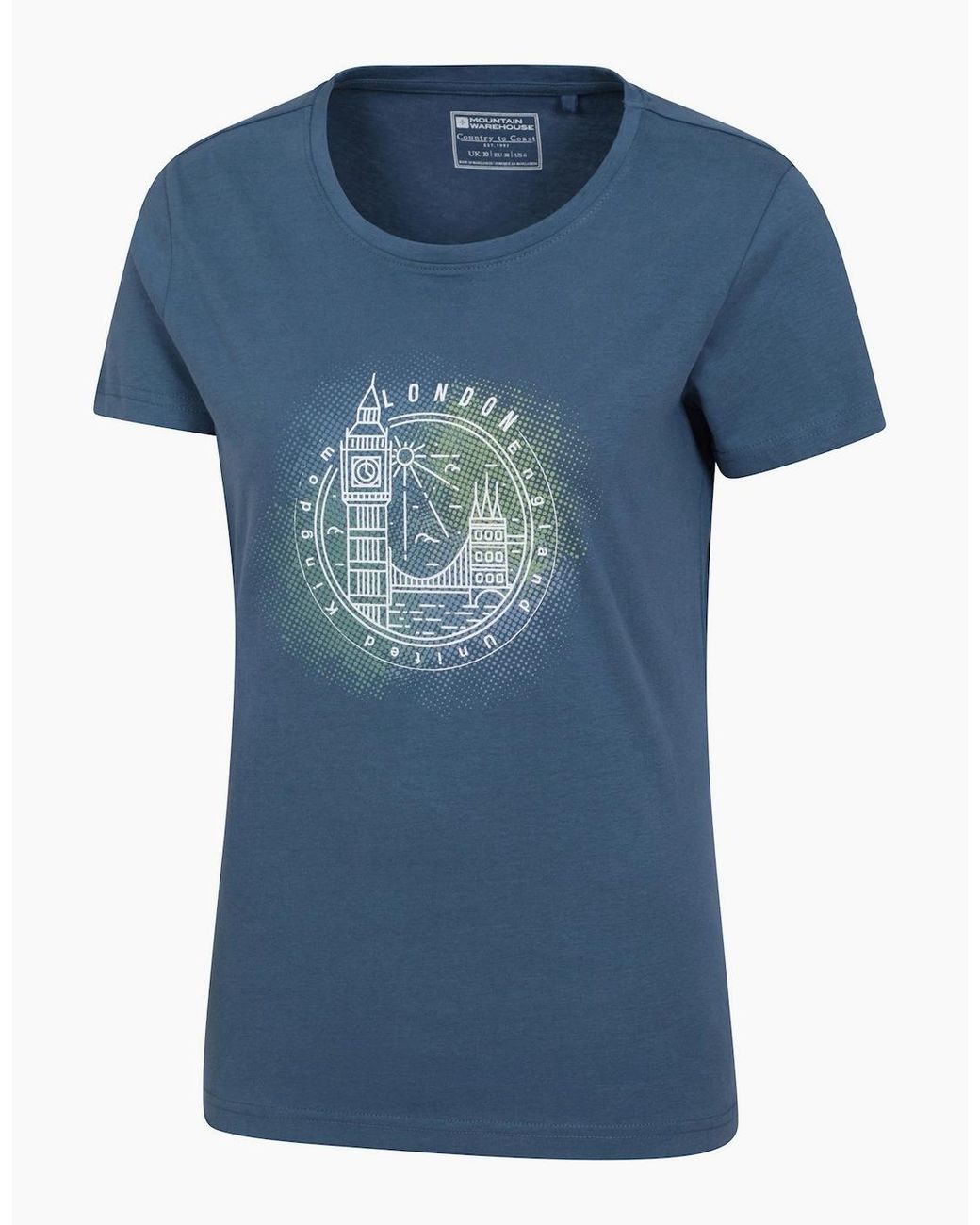 Mountain Warehouse Blue Ladies London Short-Sleeved T-Shirt