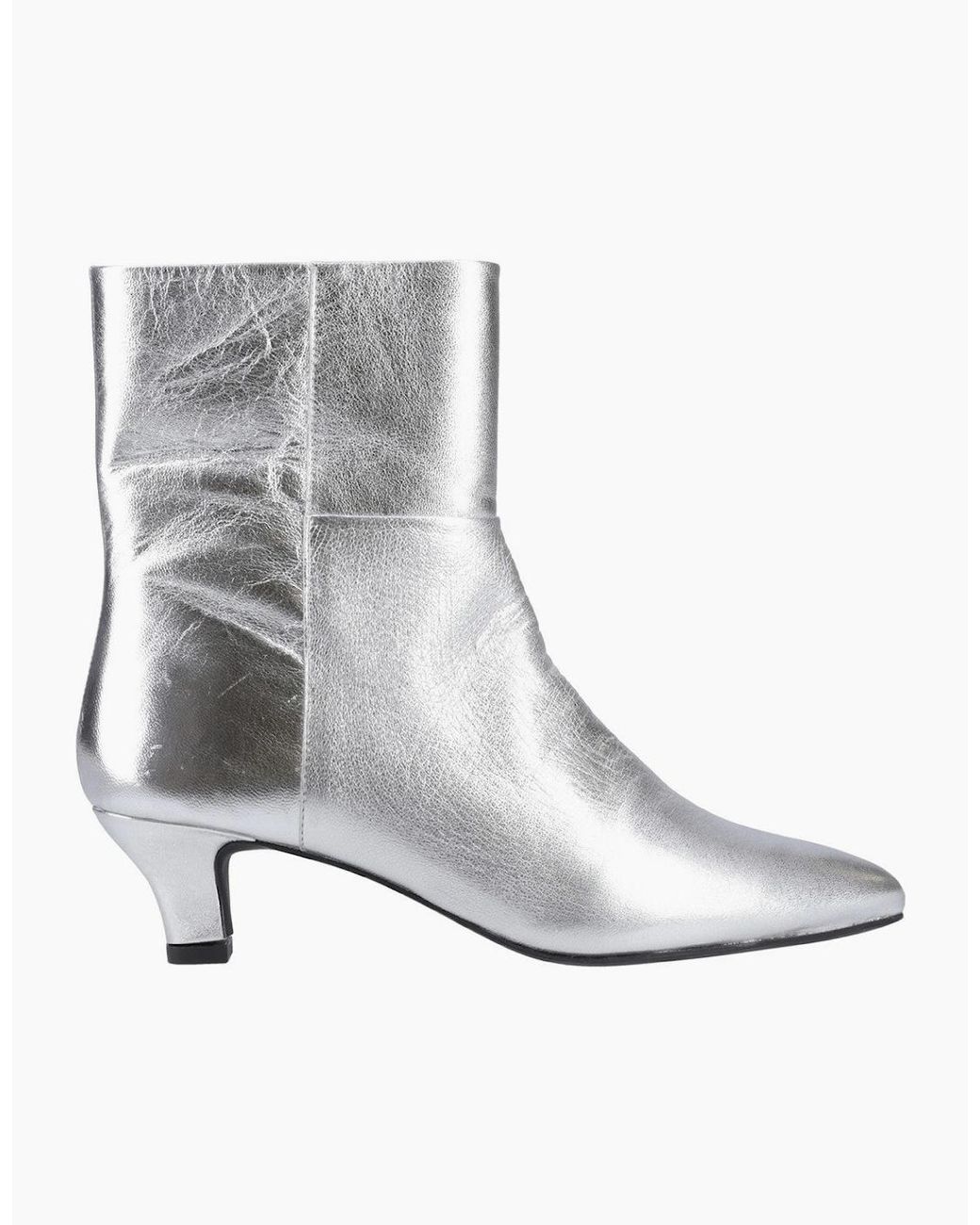 Hush Puppies White Nahla Kitten Heel Boot Ankle Boots