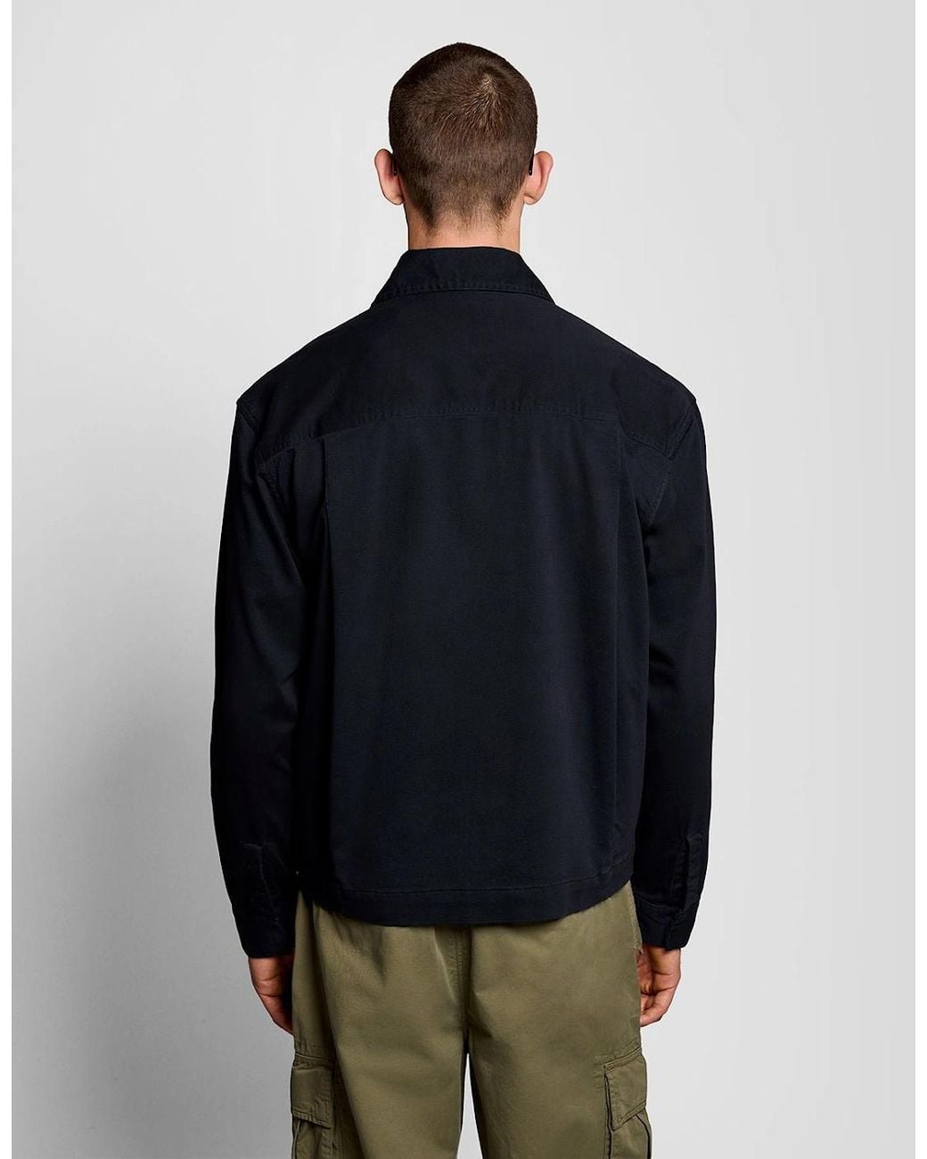 Lyle & Scott Blue Lightweight Enzyme Wash Overshirt for men