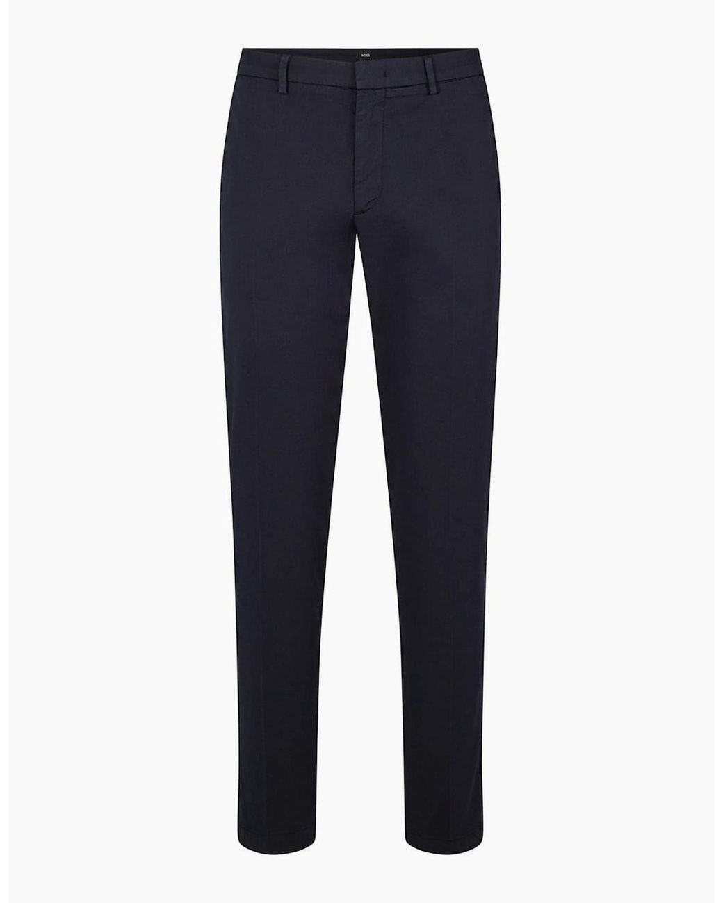 Boss Blue Kaito1 Solid Patterned Slim Trousers for men