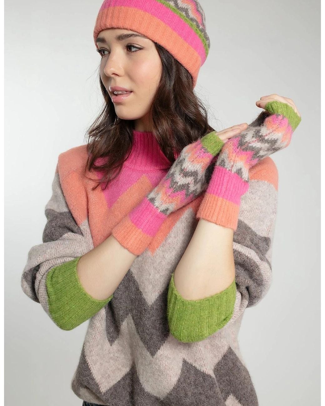 Nooki Design Pink Dora Chevron Beanie