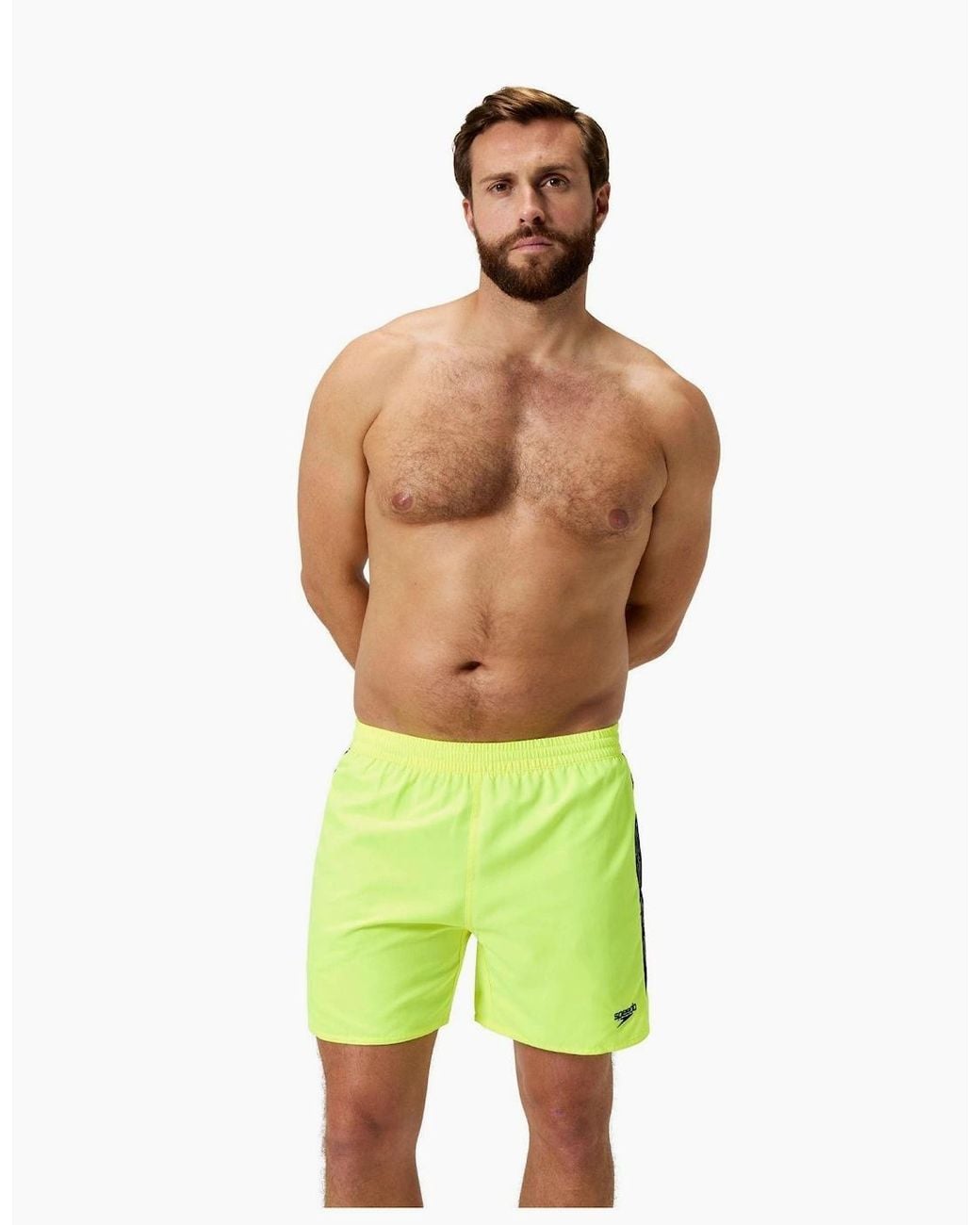 Speedo Green Hyperboom Splice Swim Shorts for men