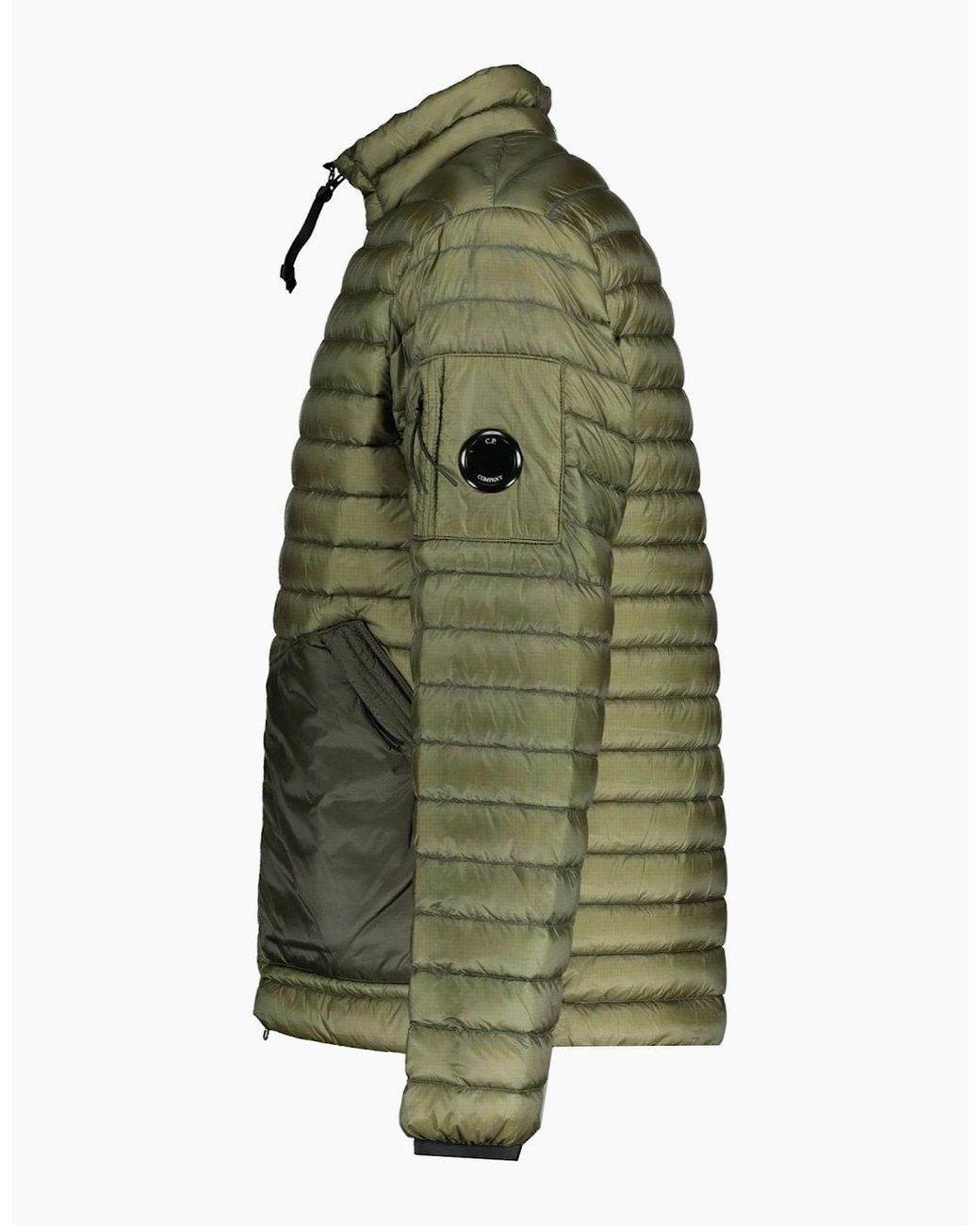 C P Company Green D.D. Shell Down Jacket Khaki for men