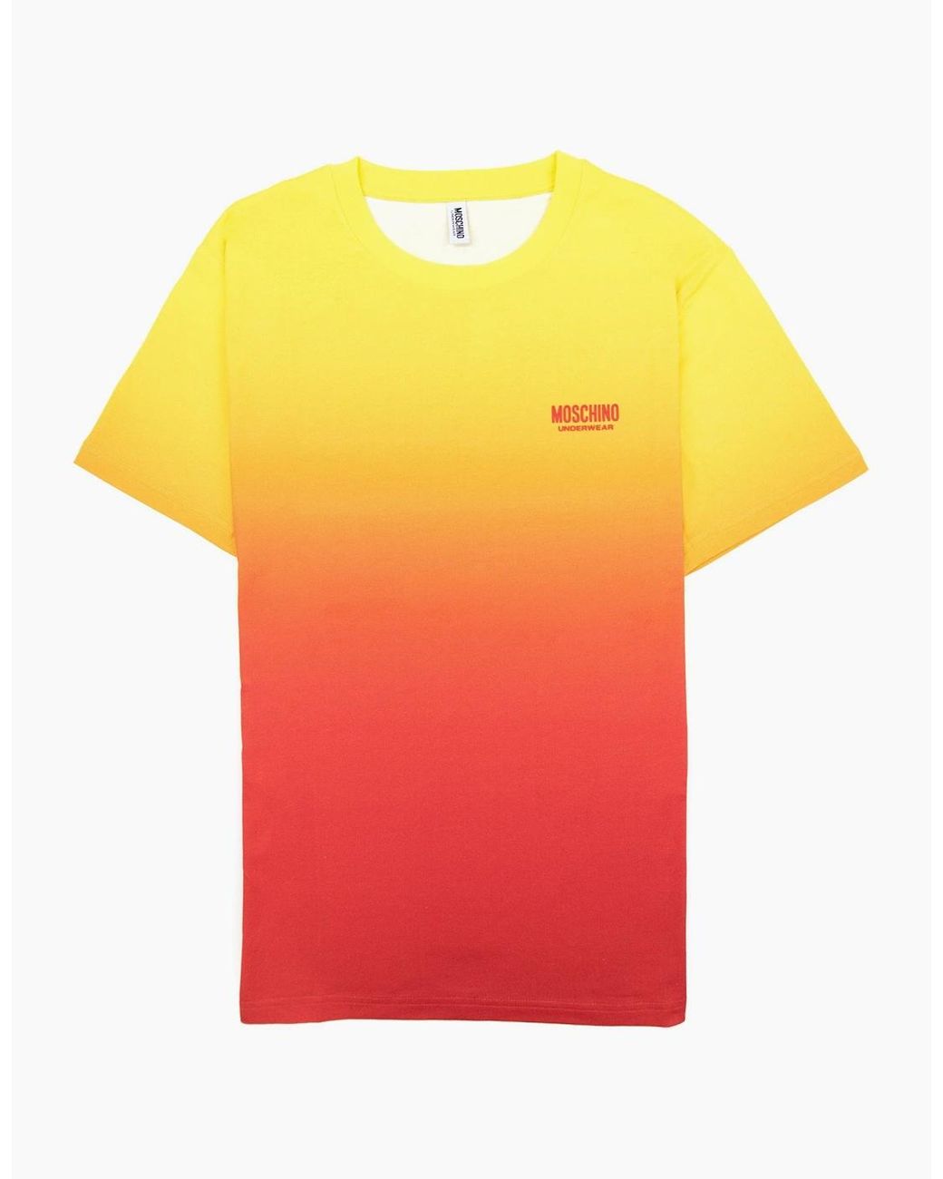 Moschino Yellow Underwear Logo Tape Lounge T Shirt for men