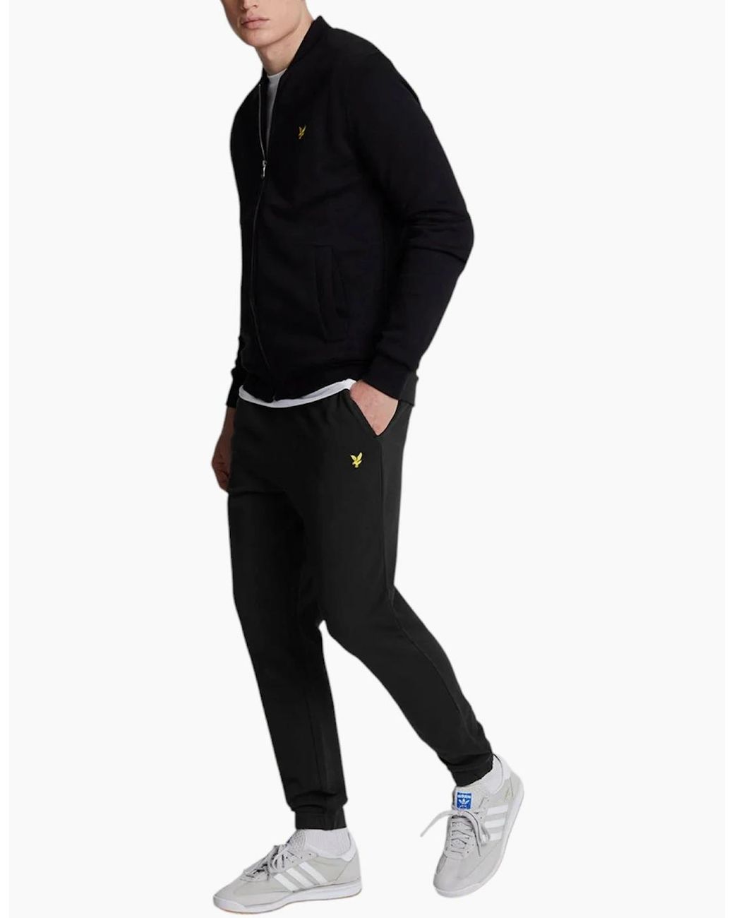 Lyle & Scott Black Lyle & Scott Jogger Fleece Bottom Sweatpants Casual Trousers Sports for men