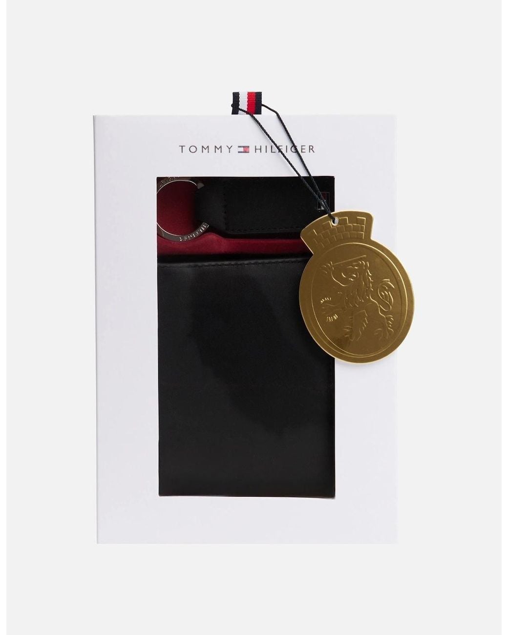 Tommy Hilfiger Black Eton Wallet And Key Fob Gift Set for men
