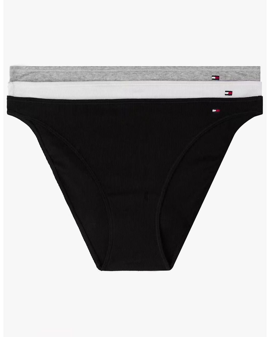 Tommy Hilfiger Black 3 Pack Lrx Dipped Bikini Bikini Multicoloured