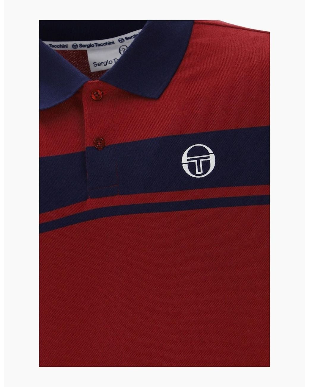 Sergio Tacchini Red Young Line Polo Merlot/Maritime for men