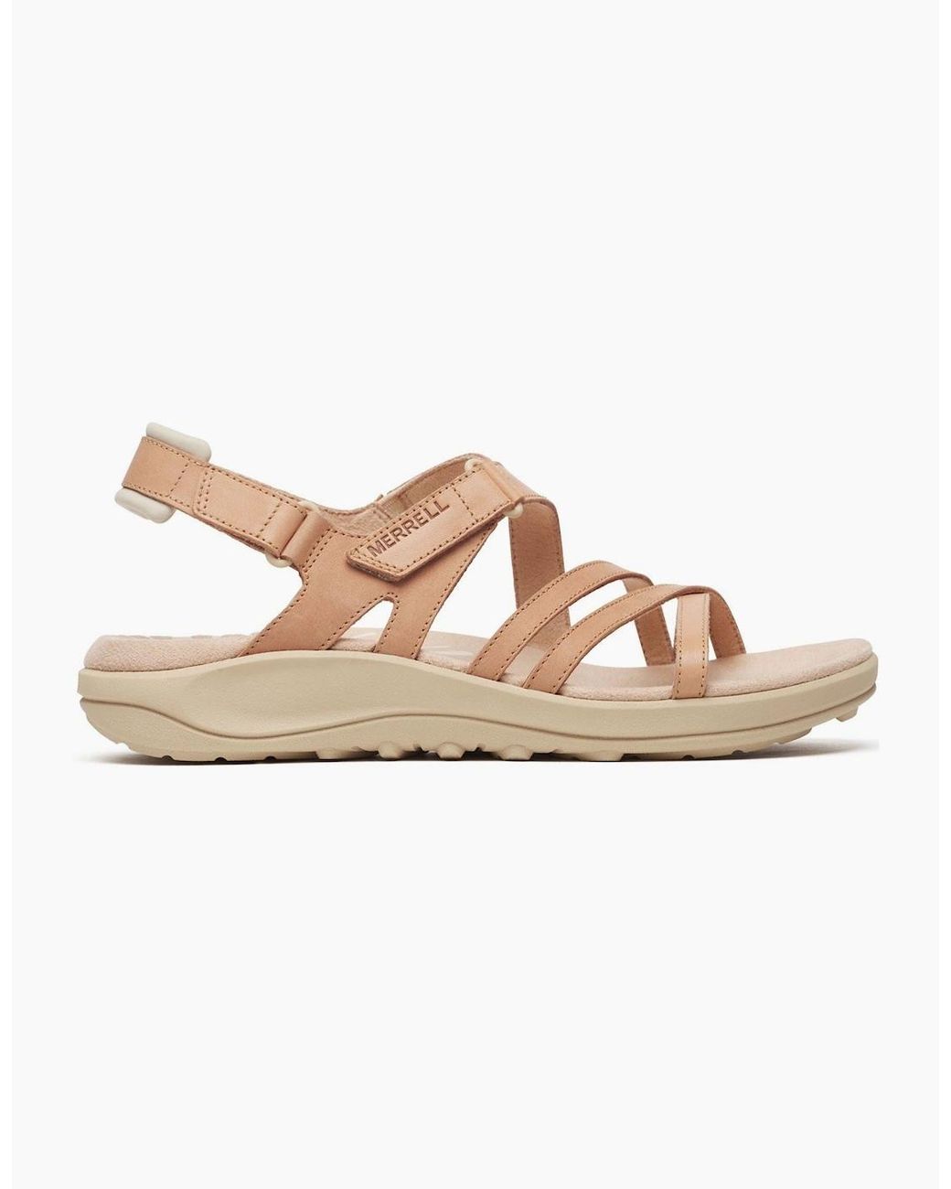 Merrell White Harbor Backstrap Leather Tan Rose Sandals