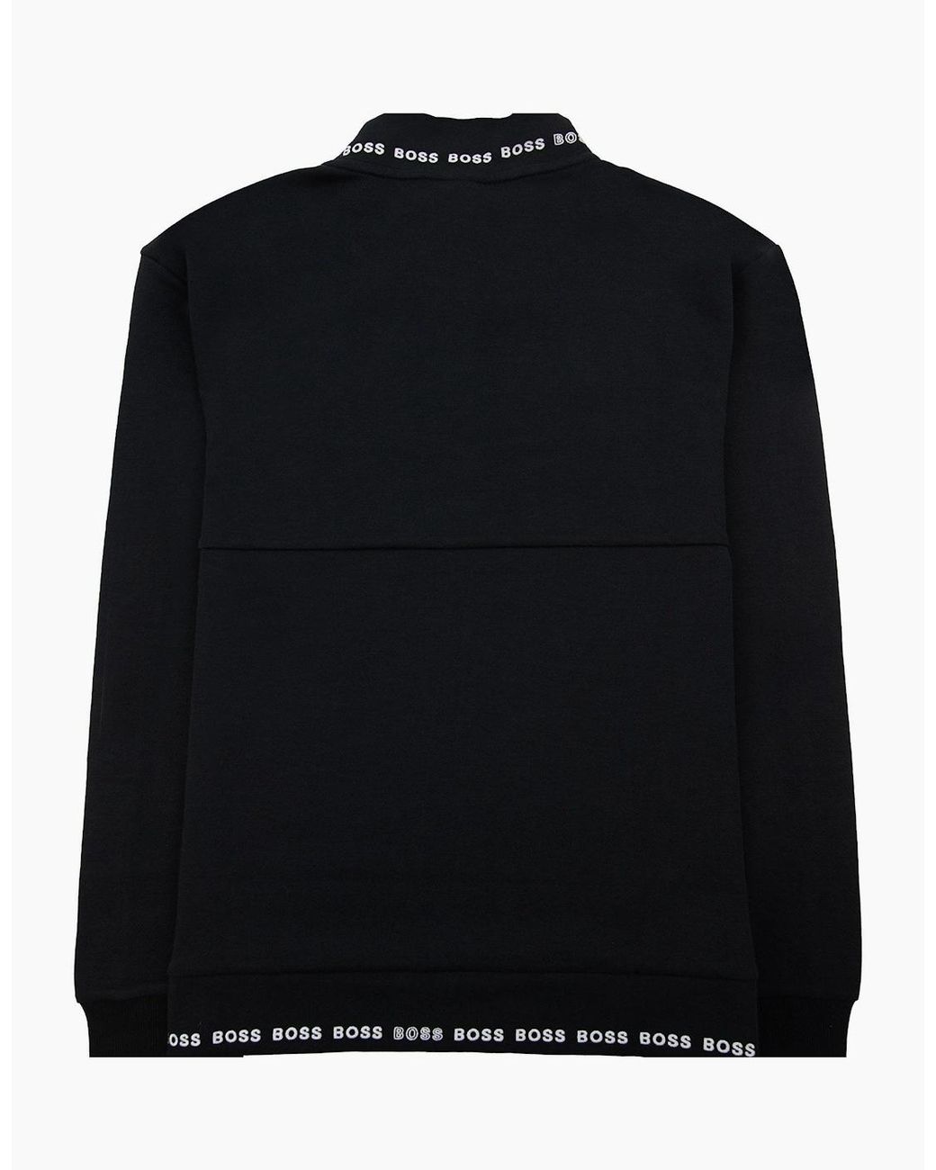 Boss Black Skaz 1 Embroidered Logo Zip Up Sweatshirt 001 for men
