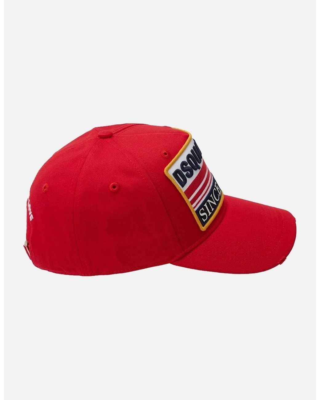 DSquared² Red Since 1964 Logo Patch Baseball Cap for men