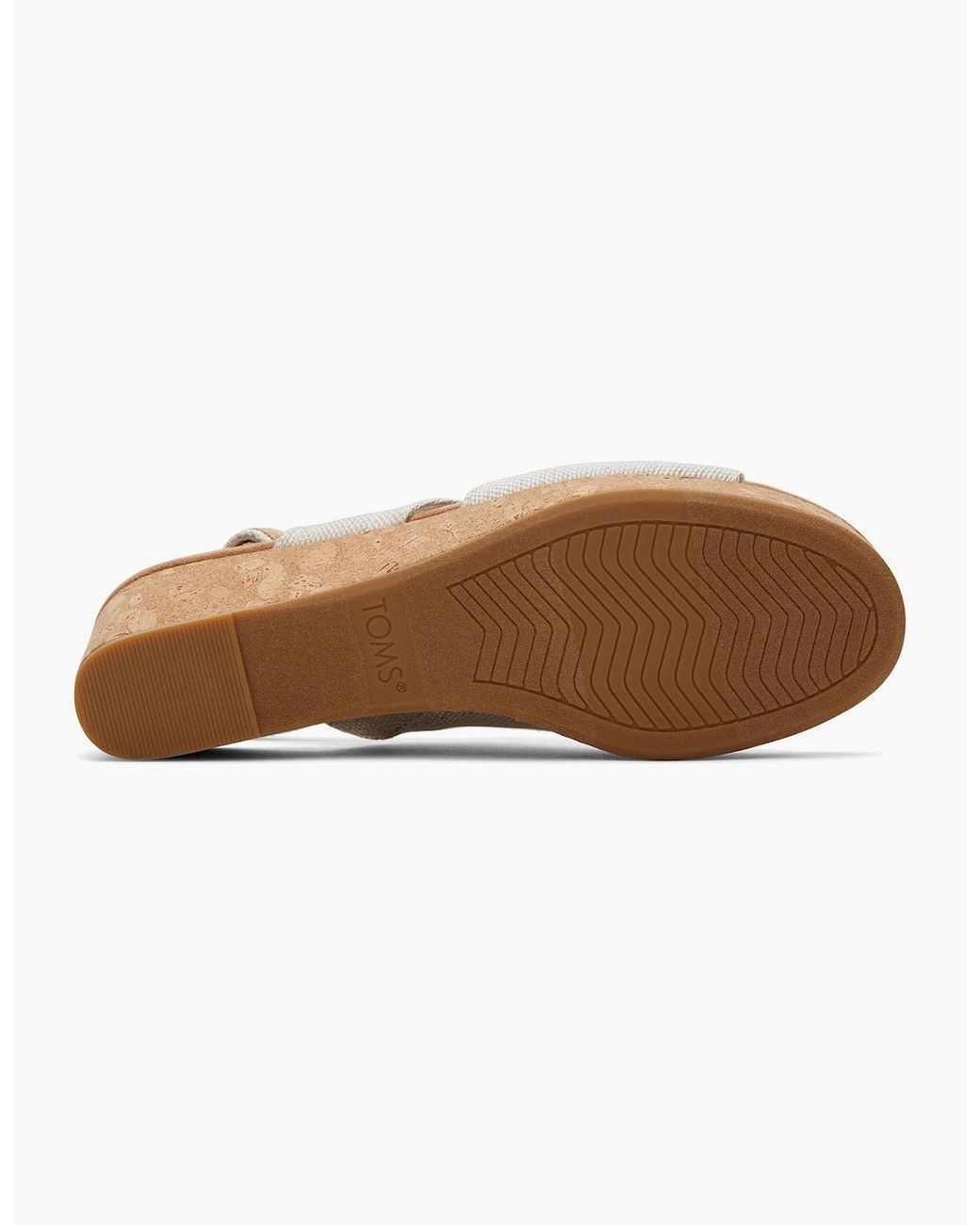 TOMS White Claudine Wedge Sandals Natural