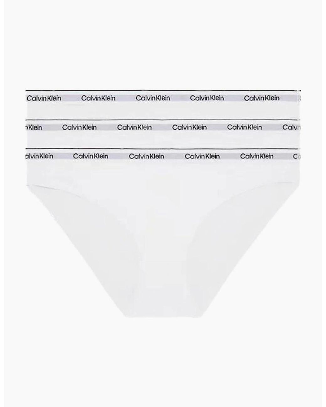 Calvin Klein White 3-Pack Modern Logo Bikini Briefs