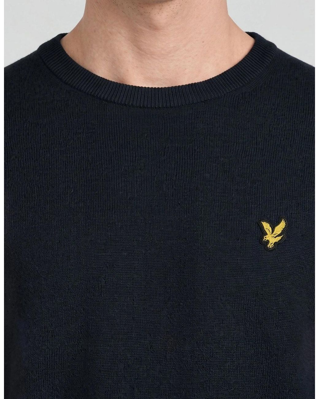 Lyle & Scott Blue Archive Knitted Crew Neck Jumper for men