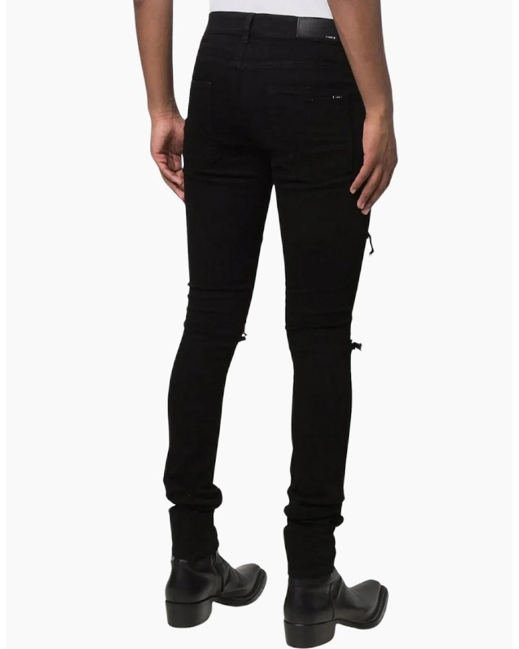Amiri Black Slim Fit Thrasher Plus Denim Jeans for men