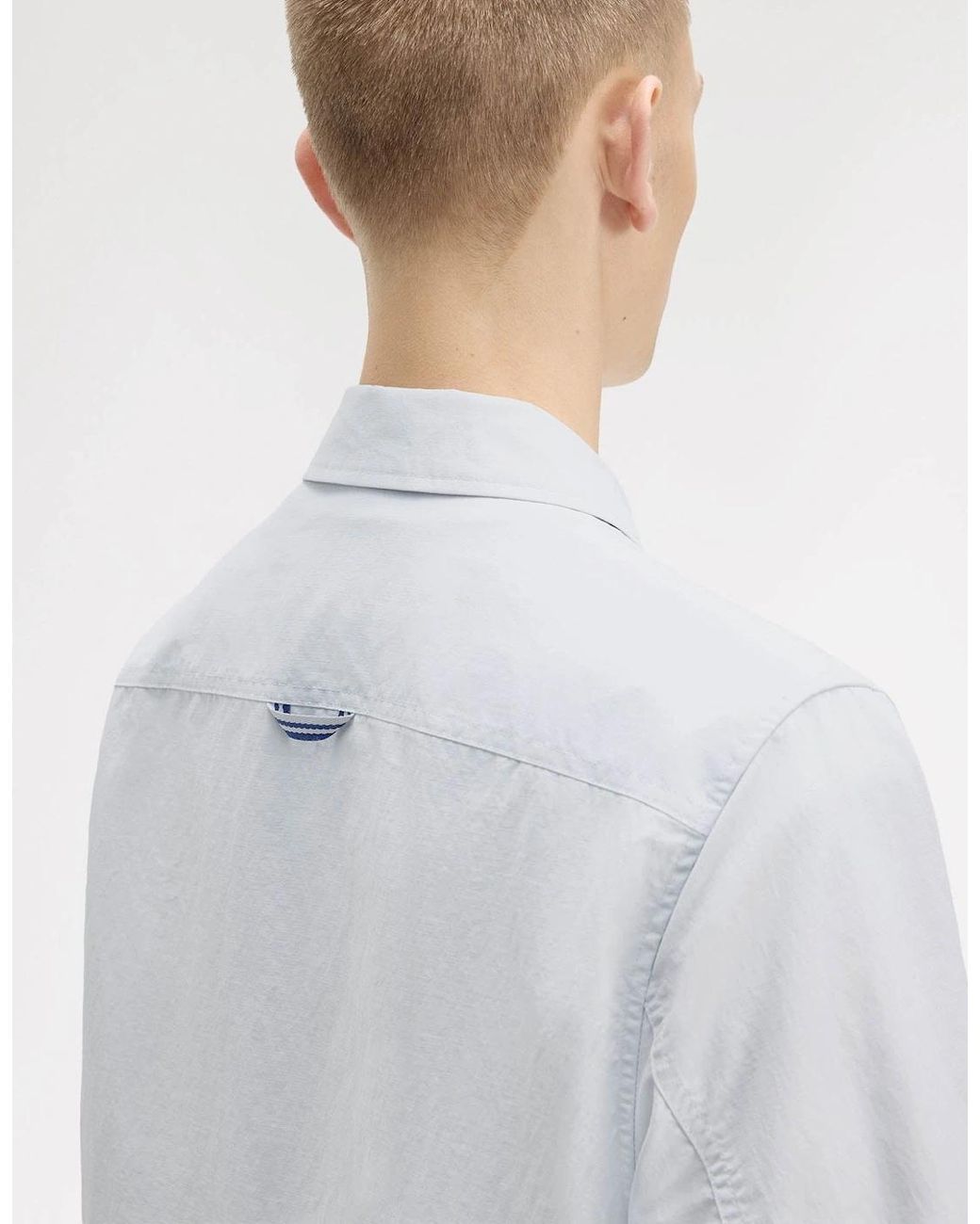 Fred Perry Gray Ripstop Pocket Overshirt for men