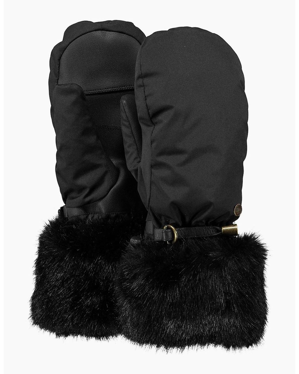 Barts Black Empire Waterproof Faux Fur Skiing Gloves