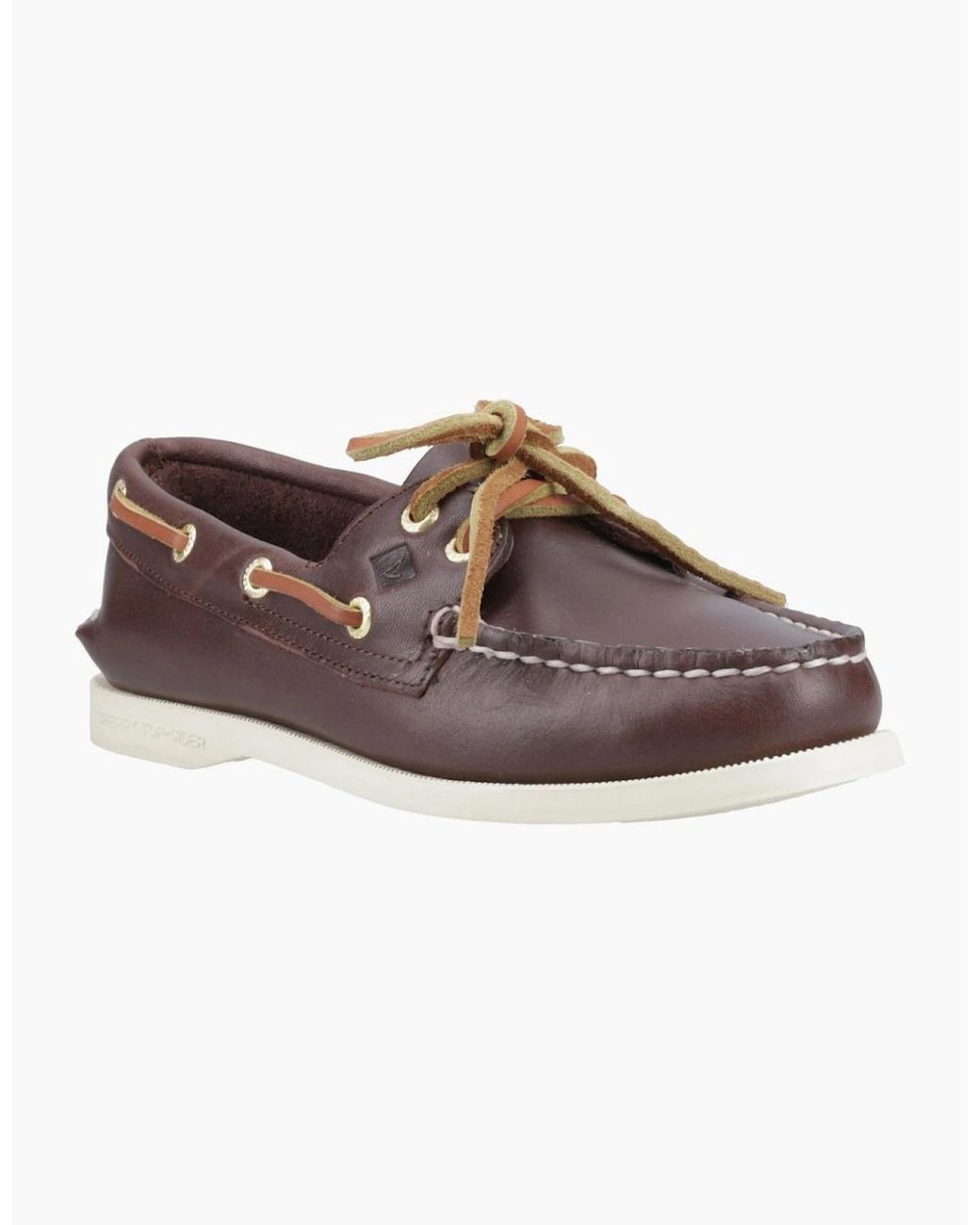 Sperry Top-Sider Brown Sperry Authentic 2 Eye Leather Standard Boat Shoes