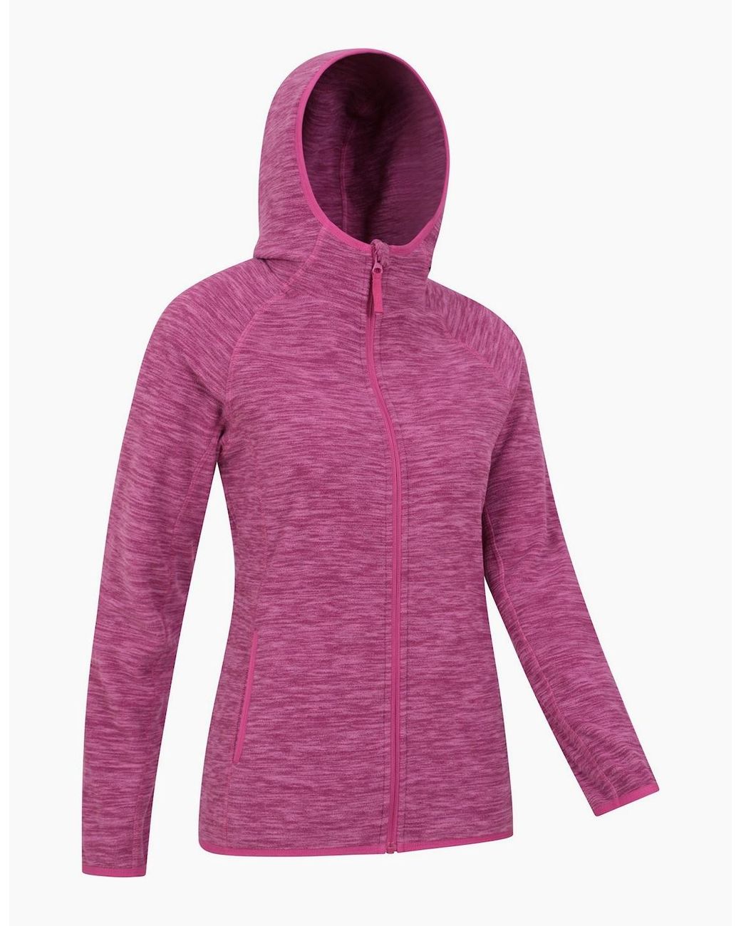 Mountain Warehouse Pink Ladies Lleyn Ii Melange Full Zip Hoodie