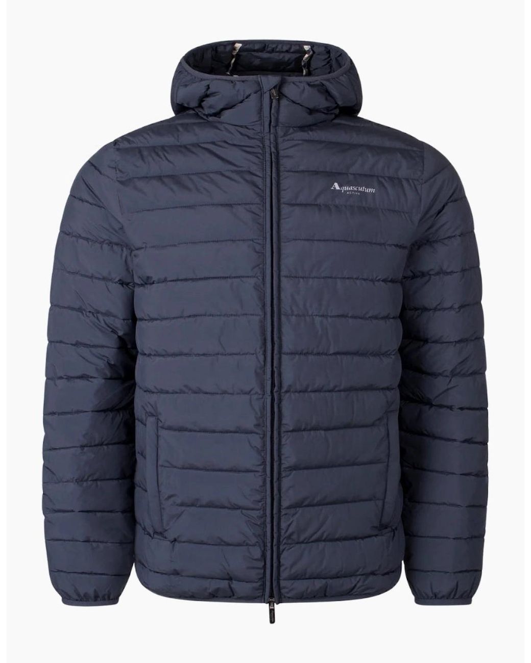 Aquascutum Blue Active Rlg Active 100 Gr Hooded Jacket for men